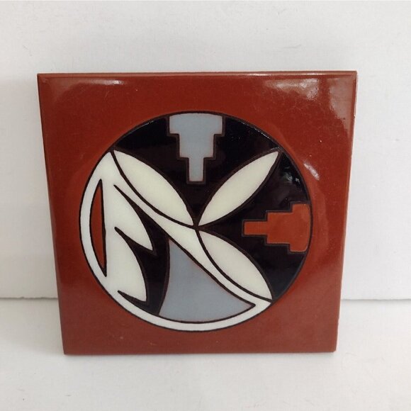Vintage Set Of Cleo Teissedre 1992 Native American Tiles Kokopelli Abstract Art - Picture 3 of 7